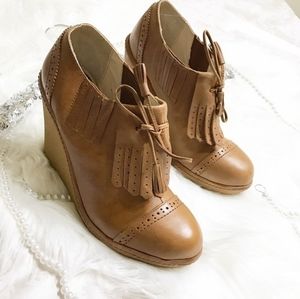 Anthropologie wedge bootie